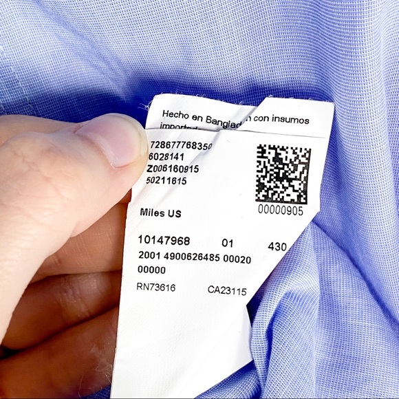 🧤SOLD🧤Hugo Boss Sharp Fit Miles Blue Dress Shirt - Picture 7 of 8